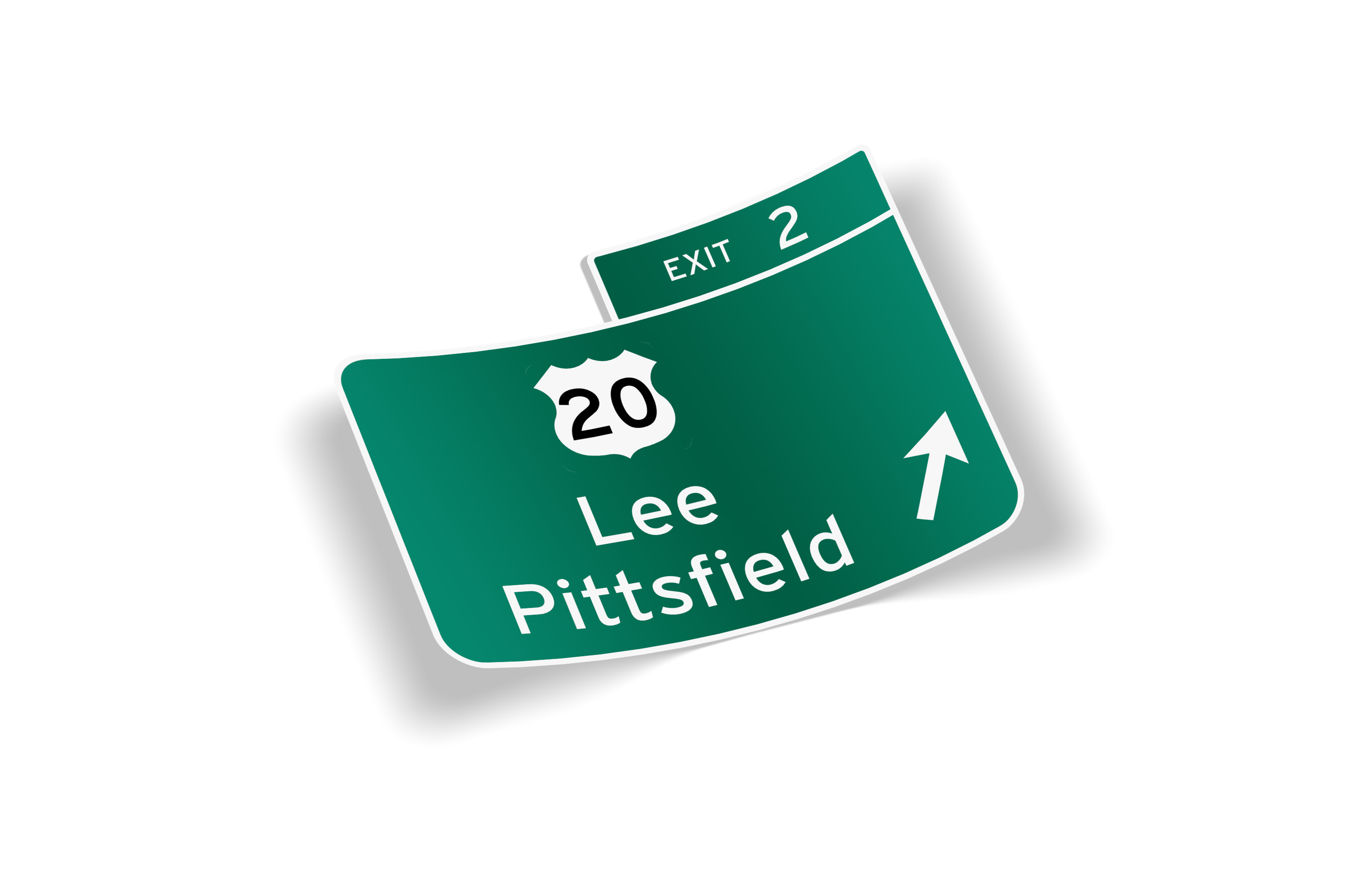 Lee Pittsfield Mass Pike Exit 2 Sticker