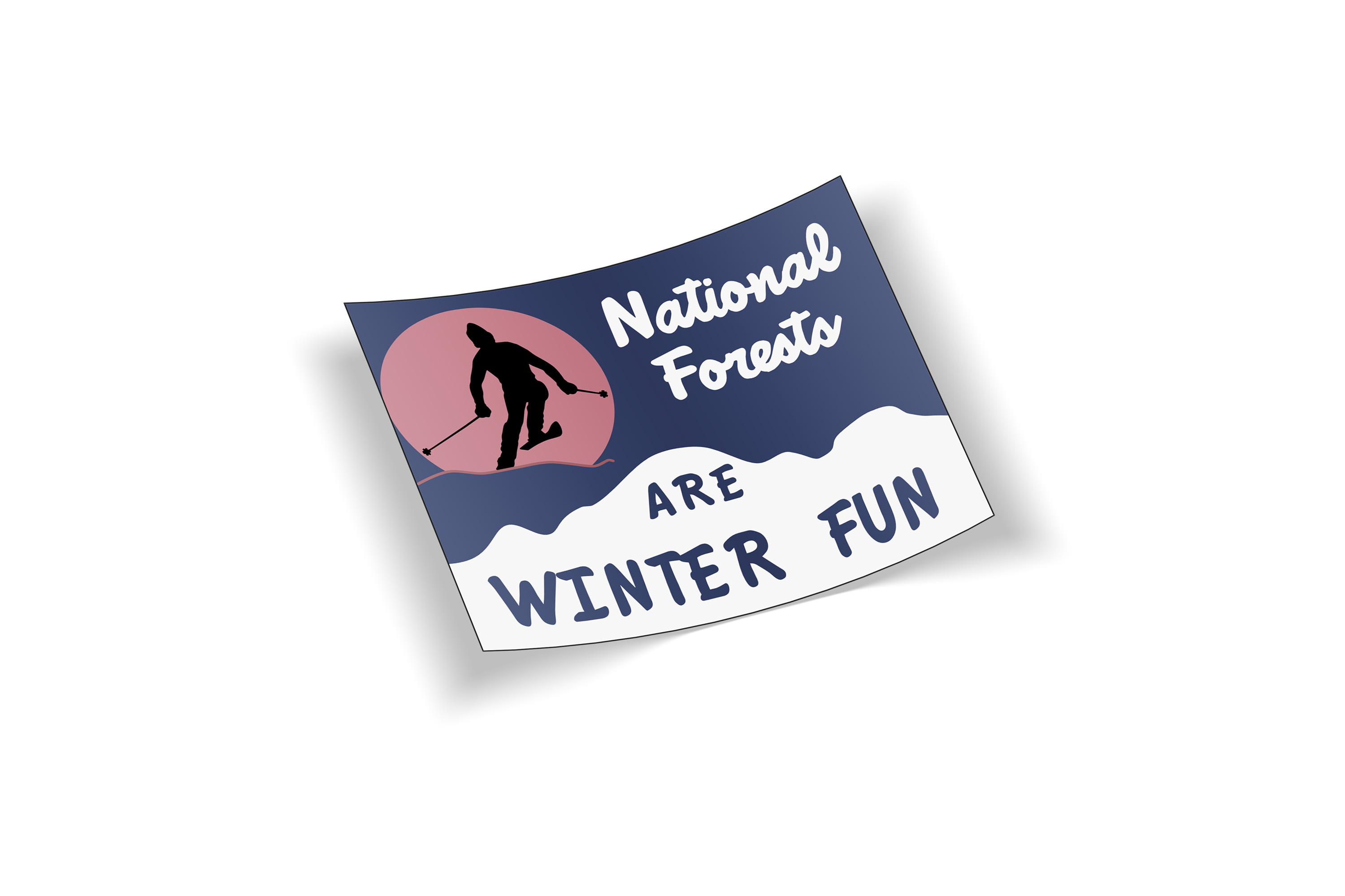 National Forests Are Winter Fun Ski Sticker