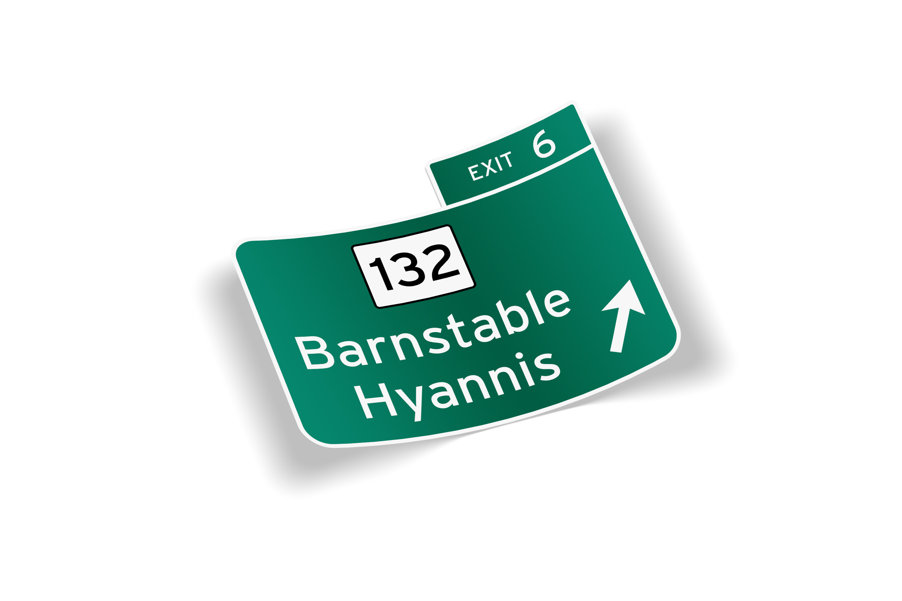 Cape Cod Route 6 Exit 6 Sticker